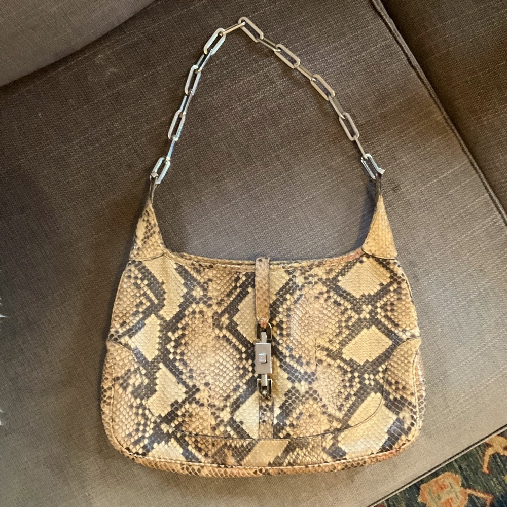 Vintage Python Gucci Jackie 1961 Shoulder Bag